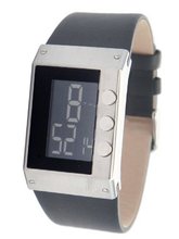 Lip Style 1029712 Lcd Black Leather Strap