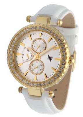 Lip Style 10911032 Ladies White Leather Strap