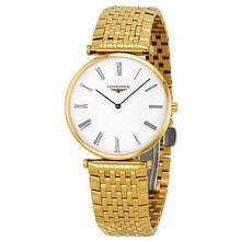 Longines La Grande Classique White Dial Yellow Gold Plated Ladies L4.709.2.11.8