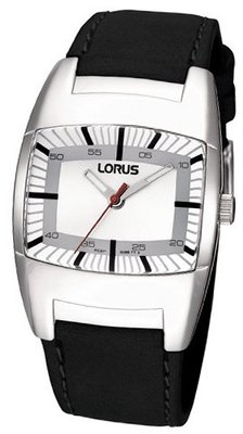 Lorus Ladies Magnifying Crystal Black Band Leather Band SALE