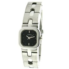 Lorus Ladies Stainless Steel Link Band Square Black Dial SALE