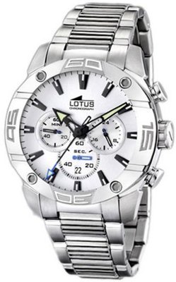 Lotus CRONO L15643/1 Silver Stainless-Steel Analog Quartz with Silver Dial