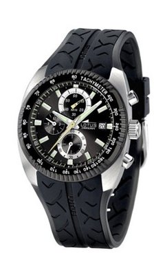 Lotus SPORT L15423/3 Black Polyurethane Analog Quartz with Black Dial