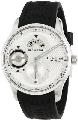 Louis Erard 54209AS11.BDE03 1931 Power Reserve Black Rubber Strap