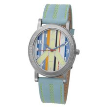 Love Peace and Hope Midsize WA104 "Time for Peace" with Striped Face and Blue Strap. Model