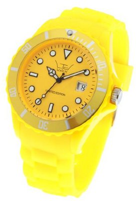 LTD Unisex Limited Edition Silicon Range Yellow LTD 051302 With Yellow Silicon Bracelet, Dial And Rotating Bezel