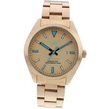 Ltd Unisex Quartz with Gold Dial Analogue Display and Gold Stainless Steel Plated Bracelet LTD 280304