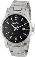 Lucien Piccard 10048-11 Breithorn Black Textured Dial Stainless Steel