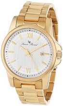 Lucien Piccard 10048-YG-22S Breithorn Silver Textured Dial Gold Ion-Plated Stainless Steel