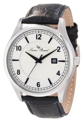 Lucien Piccard 11581-02S Weisshorn Silver Textured Dial Black Leather