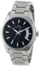 Lucien Piccard 98660-11 Excalibur Black Textured Dial Stainless Steel