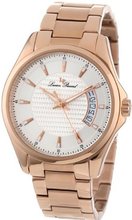 Lucien Piccard 98660-RG-22S Excalibur Silver Textured Dial Rose Gold Ion-Plated Stainless Steel