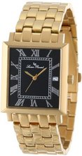 Lucien Piccard LP-10501-YG-11 Bianco Black Dial Gold Ion-Plated Stainless Steel