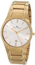 Lucien Piccard LP-10607-YG-22S Davos Silver Dial Gold Ion-Plated Stainless Steel