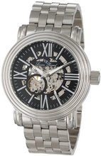 Lucien Piccard LP-11912-11 Black Skeleton Dial Stainless Steel Automatic