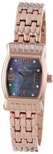 Lucien Piccard LP-12384-RG-01MOP Alca Black Mother-Of-Pearl Dial Rose Gold Ion-Plated Stainless Steel