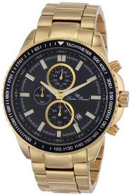 Lucien Piccard LP-12552-YG-11 Cartagena Analog Display Japanese Quartz Gold