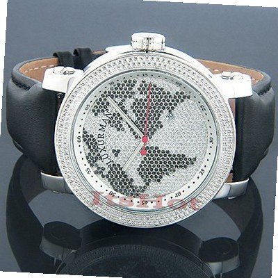 Luxurman es World Map VS Diamond .18ct