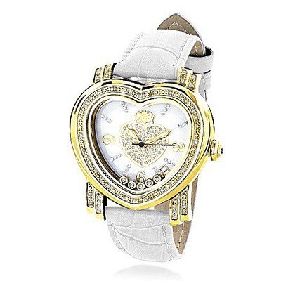 Luxurman Ladies Heart Diamond 0.30ct Yellow