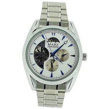 Mab London Automatic Gents All Stainless Steel Skeleton Dial 2 Sub-Dial