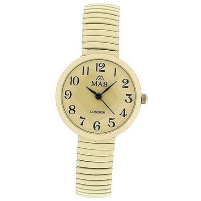 Mab London Cream Dome Shaped Dial Ladies Expander Strap EXPS-2