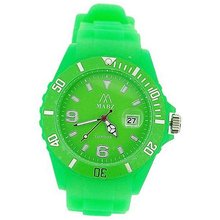 Mab London Unisex Glow In The Dark Green Silicone Strap Party Time
