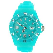 Mab London Unisex Glow In The Dark Turquoise Silicone Strap Party