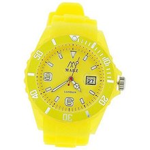 Mab London Unisex Glow In The Dark Yellow Silicone Strap Party Time