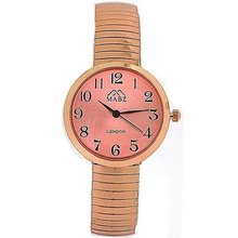 Mabz London Rose Gold Dome Shaped Dial Ladies Expander Strap EXPS19
