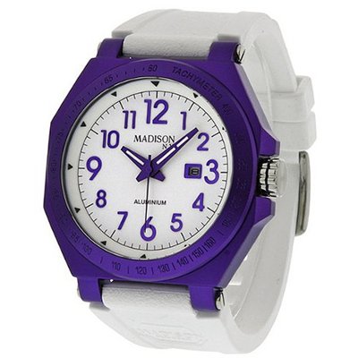 Madison Candy Time White Dial Purple Aluminum Unisex G4452-01