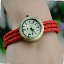 MagicPiece Handmade Vintage Style Leather For  Braided Belt in 3 Colors: Red