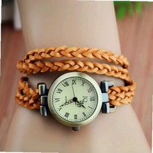 MagicPiece Handmade Vintage Style Leather For  Braided Leather Belt in 3 Colors: Yellow