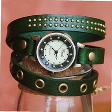 MagicPiece Handmade Vintage Style Leather For  Leather Wrap of Vintage Style in 5 Colors: Green