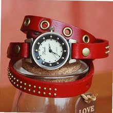MagicPiece Handmade Vintage Style Leather For  Leather Wrap of Vintage Style in 5 Colors: Red