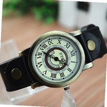 MagicPiece Handmade Vintage Style Leather For  Roman Numbers Dial in 4 Colors: Black