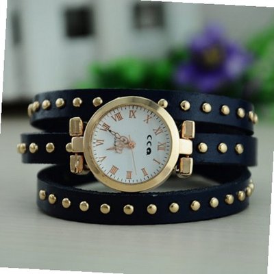 MagicPiece Handmade Vintage Style Leather For  Thin Belt Wrap in 8 Colors: Blue