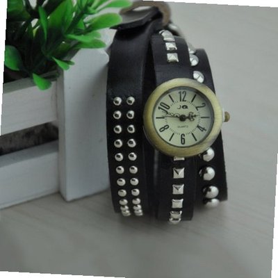 MagicPiece Handmade Vintage Style Leather For  Wrap Belt in 4 Colors: Black