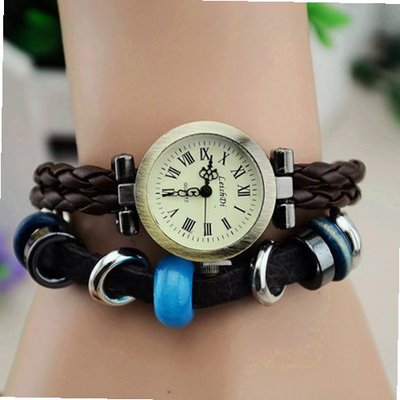 umagicpieceswatches MagicPiece Handmade Vintage Style Leather For  with Leather Belt and Rings 