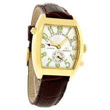 Magnus Monterrey Day/Date Automatic Gold Tone Brown Leather M110mgr45