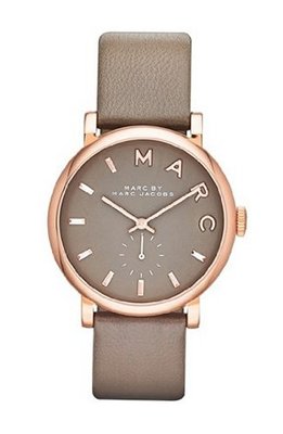 Marc by Marc Jacobs Baker Rose Gold Tone Grey Leather MBM1266