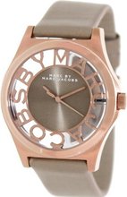Marc by Marc Jacobs Henry Brown Cut-out Dial Rose Gold Ion-plated Ladies MBM1245