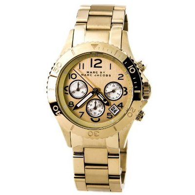 Marc by Marc Jacobs MBM3188 Rock Chrono Gold Tone Bracelet