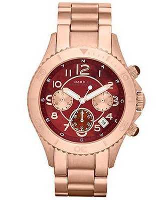Marc by Marc Jacobs Rock Chronograph Mother of Pear Dial Rose gold-tone Unisex MBM3251