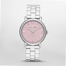 Marc by March Jacobs Baker Silver Tone Pink Dial