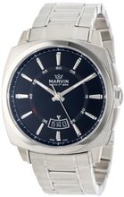 Marvin M022.13.41.11 Malton 160 Cushion Stainless Steel Bracelet Silver Dial