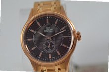 Marvin Rose Tone Brown Textured Dial Swiss Made Quartz Stainless Steel
