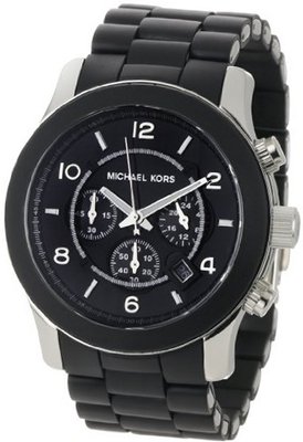 Michael Kors MK8107 Oversize Black Silicone Runway