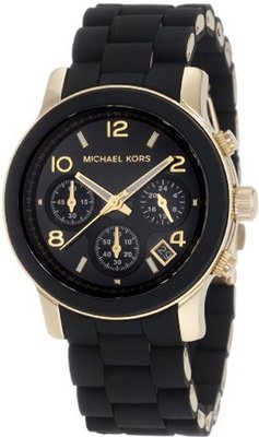 Michael Kors Quartz, Black Dial with Black Goldtone Bracelet - MK5191