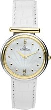 Michel Herbelin Quartz with Mother of Pearl Dial Analogue Display and White Leather Strap 17465/T59BLA