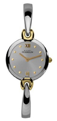 Michel Herbelin Salambo Quartz with Silver Dial Analogue Display and Silver Stainless Steel Bangle 17402/BT12